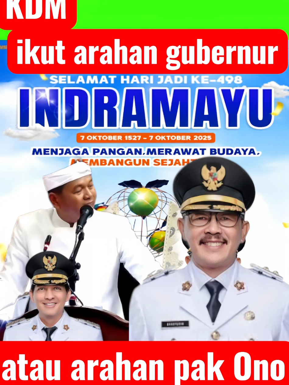 candaan KDM ke Wakil bupati indramayu di hari jadi ke 498 indramayu #indramayu #kdm #luckyhakim #kangdedi 