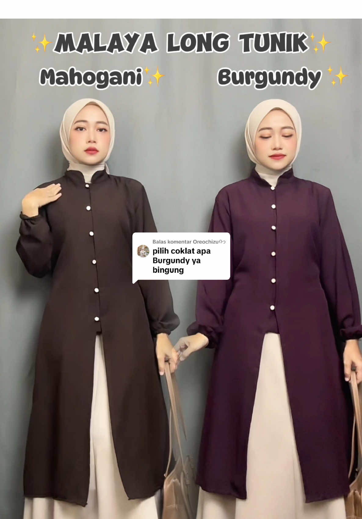 Membalas @Oreochizuᡣ𐭩 aku tim mahogani 😁🫶 kalian tim mana nih ? #tunik #malayalongtunik #tunikmalaya 