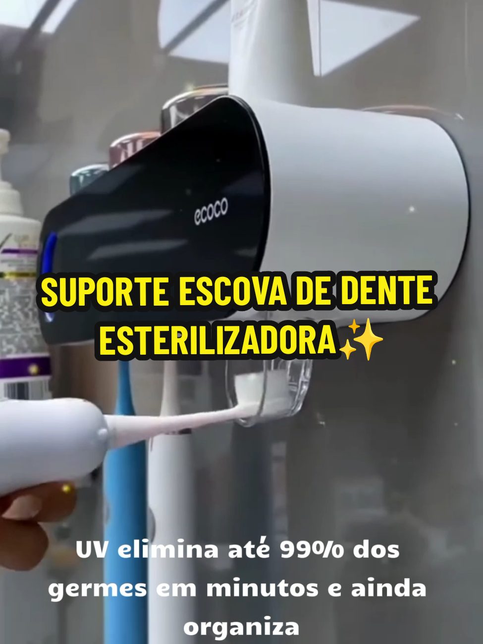 Diga adeus aos vermes!Sua escova sempre limpa e protegida #portaescovadedentes #suporteesvovadedente#banheiro#dentes#tiktokshop 