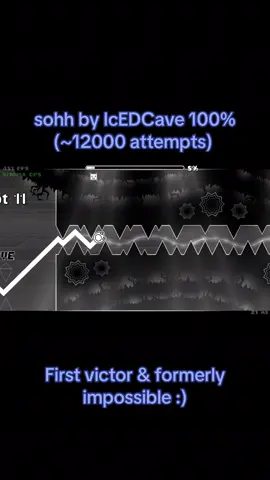 GD user: SilkGMD :D A new hardest!! sohh was one of the worst challenge levels to beat but being the first victor of a IcEDCave level was amazing, I don’t know how hard it is maybe top 100-150 on the challenge list but it requires a skillset unique to sohh to beat, completion date 9/1/25 #geometrydash #icedcave #doggie #theendishere #thinkingspace 