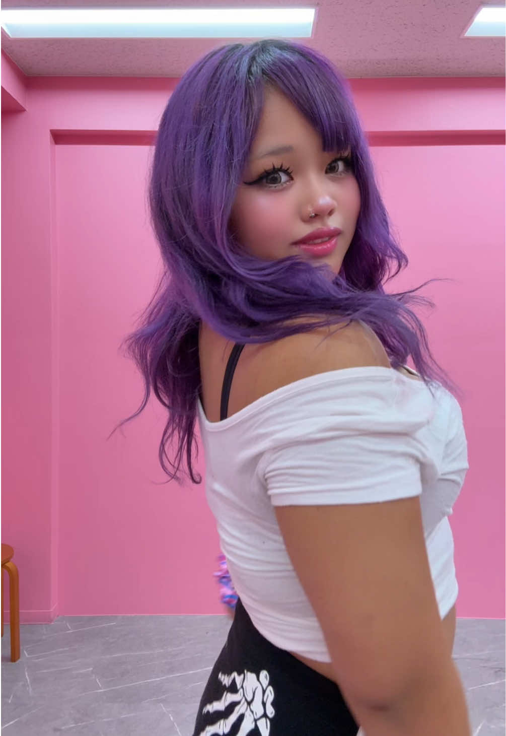 スタジオのピンクの壁が可愛すぎる😍🩷💜 #fyp #おすすめ #dance 