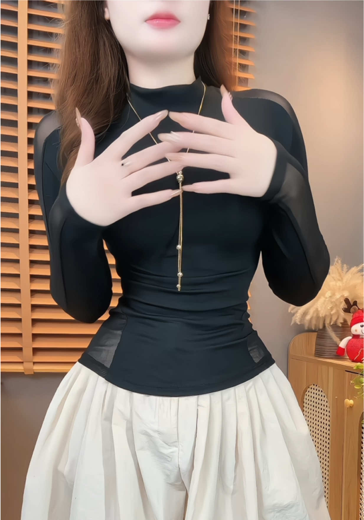 Áo kiểu phối lưới sang chảnh #xuhuong #aothun #thoitrangnu #aokieuhottrend 