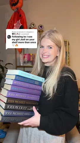 Replying to @kenzie in chapters | 🖤📚🥀👻 welcome! doesn't even scratch the surface. 🤣 Just the ones I have at my house. I have more I read in high school at my parents and I've read a lot of them from the library too.  #BookTok #bookish #jodipicoult #bookrecs #BookRecommendations 
