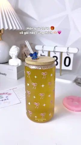 Set Quà Ly Thủy Tinh Nắp Gỗ Siu Xinh 🎀💦 #riviucunghuong #qua2010 #unboxing #quatangnguoiyeu#quatauytinh 