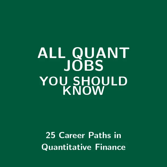 Want to work in Quant Finance but not sure which roles exist? Here’s a full rundown of every major quant job, what they do, and what they earn. ⚫ Quantitative Researcher  Builds models to price assets, manage risk, or find trading opportunities.  Skills: Statistics, Python, C++, machine learning.  Degree: Master’s or PhD in math, stats, or physics.  Salary: $150K–$400K ⚫ Quantitative Trader  Designs and executes model-driven trading strategies.  Skills: Programming, stats, optimization, market microstructure.  Degree: Bachelor’s or Master’s in math, finance, or CS.  Salary: $200K–$1M+ ⚫ Quant Developer  Builds systems for trading, research, and risk.  Skills: C++, Python, systems design.  Degree: Computer science or software engineering.  Salary: $150K–$350K ⚫ Quant Portfolio Manager  Runs portfolios using quantitative models.  Skills: Optimization, risk, asset pricing, leadership.  Degree: Master’s or PhD in finance or applied math.  Salary: $300K–$2M+ ⚫ Quant Strategist  Develops analytics and strategies for trading teams.  Skills: Programming, statistics, derivatives.  Degree: Master’s in finance, economics, or applied math.  Salary: $180K–$400K ⚫ Data Scientist (Finance)  Analyzes data for trading and business insights.  Skills: Python, SQL, ML, statistics.  Degree: Data science, computer science, or stats.  Salary: $120K–$250K ⚫ Machine Learning Researcher  Applies ML to forecasting and trading.  Skills: Deep learning, Python, TensorFlow, statistics.  Degree: Master’s or PhD in CS or applied math.  Salary: $180K–$500K ⚫ Algorithmic / High-Frequency Trader  Builds automated systems to capture market signals fast.  Skills: C++, low-latency systems, probability.  Degree: Math, CS, or engineering.  Salary: $200K–$1M+ ⚫ Risk Quant / Risk Analyst  Builds and monitors risk models for portfolios.  Skills: Statistics, Python, SQL, Monte Carlo.  Degree: Finance, statistics, or engineering.  Salary: $90K–$300K ⚫ Model Developer / Validator  Creates or tests pricing and risk models.  Skills: Stochastic calculus, Python, documentation.  Degree: Applied math, physics, or quantitative finance.  Salary: $130K–$400K ⚫ Credit / Market / Operational Risk Roles  Assess credit exposure, market movements, and operational failures.  Skills: Data analysis, modeling, finance.  Degree: Finance, economics, or math.  Salary: $80K–$200K ⚫ And more!  Like & Repost to help others land a quant role.