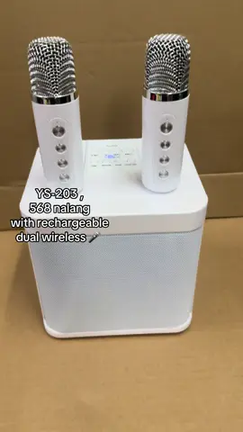YS-203 Multi-sound Portable Karaoke Wireless Bluetooth Speaker With Dual Wireless Microphone ,Support USB, TF Card , AuX-in #wireless #karaoke 