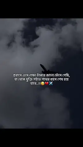 #প্রবাসে এসে লক্ষ্য টাকার জালে ফেঁসে গেছি, যা থেকে মুক্তি পইতে শখের বয়স শেষ হয়ে যাবে..!!😅💔✈️#fouryou#tiktok#viral#bangladesh 