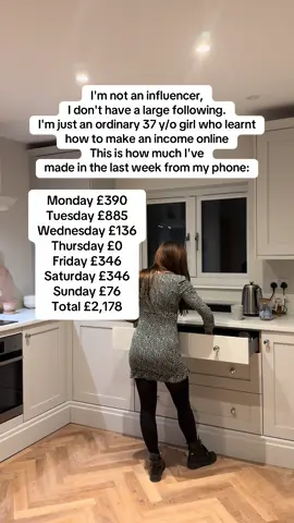 I'm not an influencer. I don't have a big following. But in the last week I’ve made over £2,000 from my phone. Crazyyyy 🤯😭 I used to work all month to earn this and now I’ve worked in the mornings only the last week!  l used to work 2 jobs. A 9-5 and delivering parcels on Sundays for £400 a month. Now l've quit both, made over £44,000 online, and built a life I actually enjoy. If you're stuck pay-to-pay or even thinking about a second job, this is your sign → digital products & affiliate marketing can change everything. Comment 