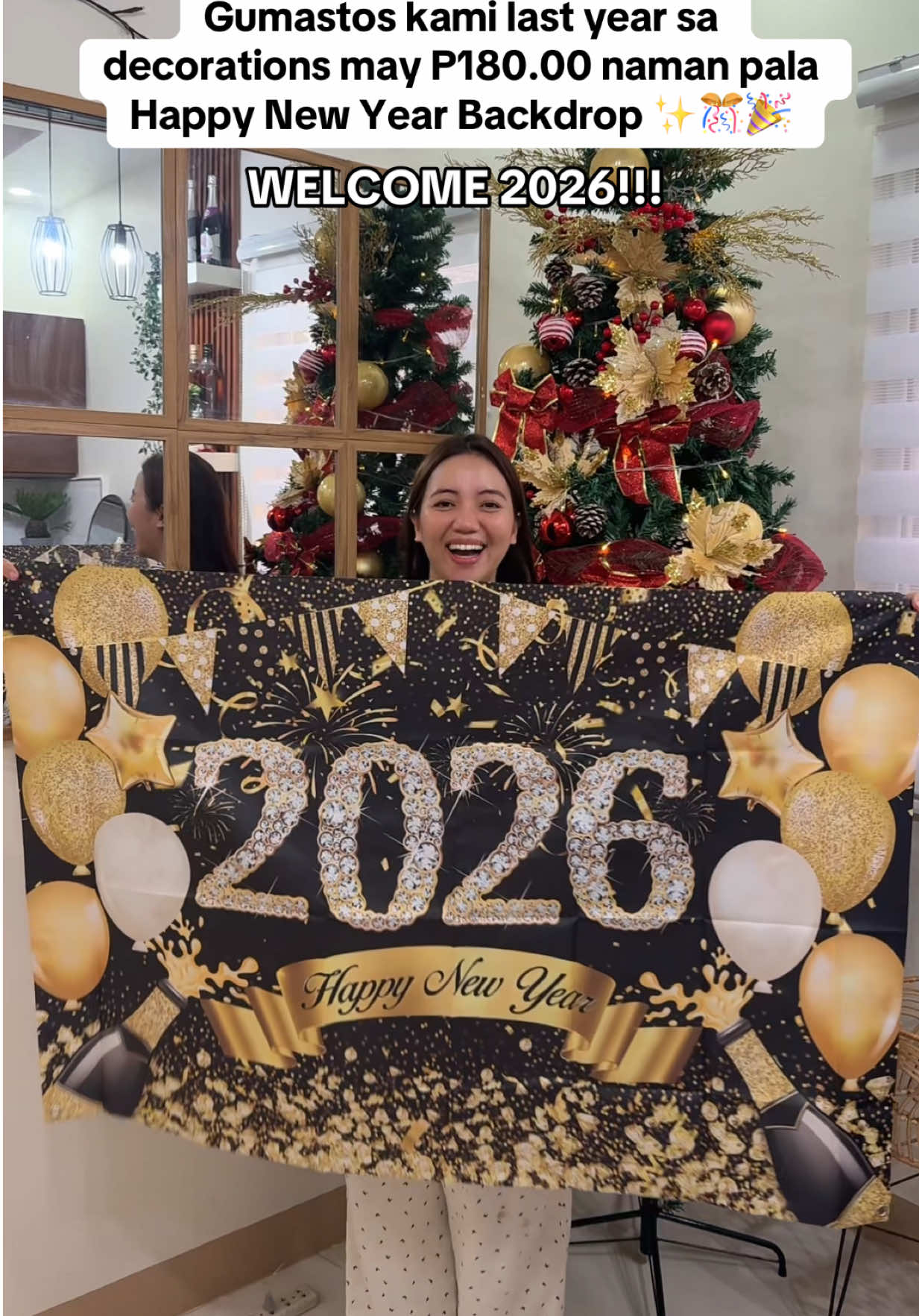 Code: HNY101, Guys P123.00 nalang sya 😭 #happynewyearbackdrop #happynewyearbackground #2026banner 