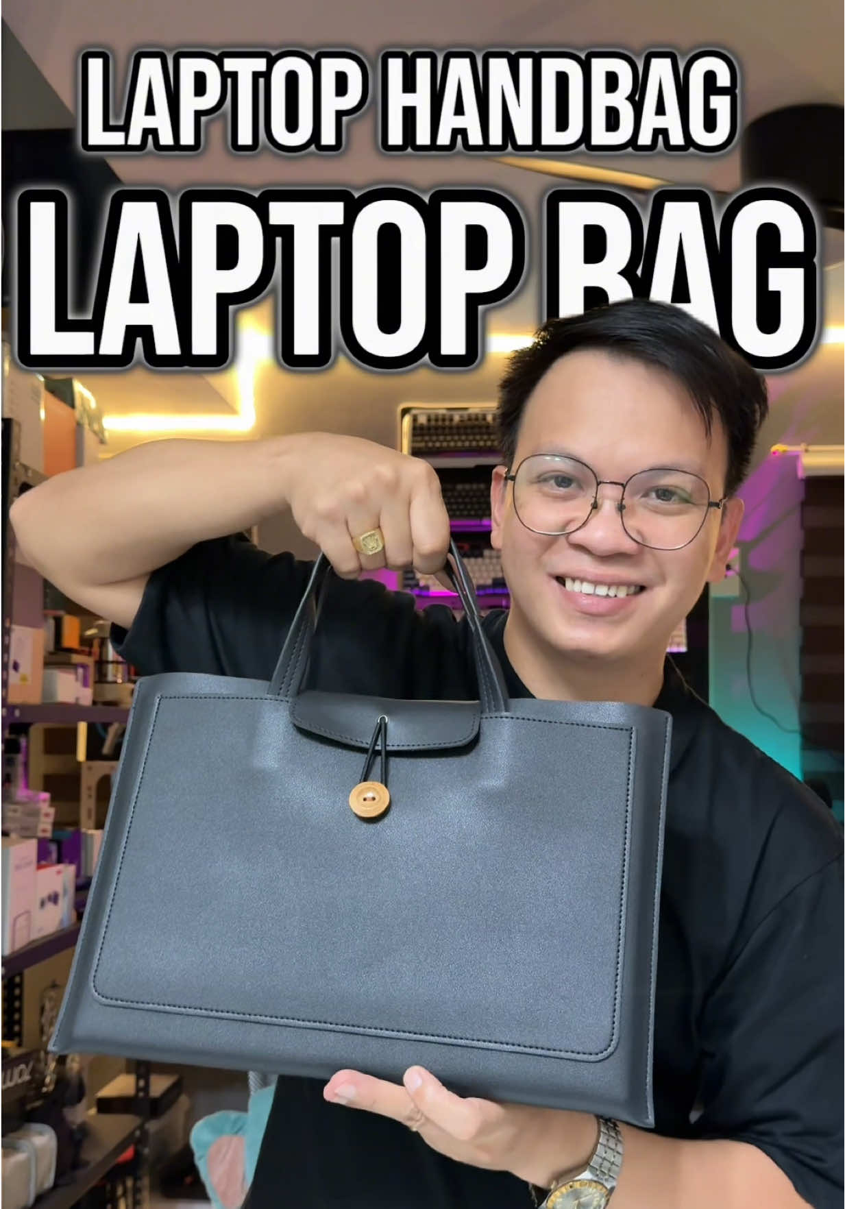 Leather Laptop Bag 13/14/15/16 Inch | Premium Laptop Handbag, Waterproof Office Briefcase, Large Capacity Laptop Sleeve #LaptopBagPH #MacbookBag #LeatherLaptopBag #OfficeEssentials #WorkBag     