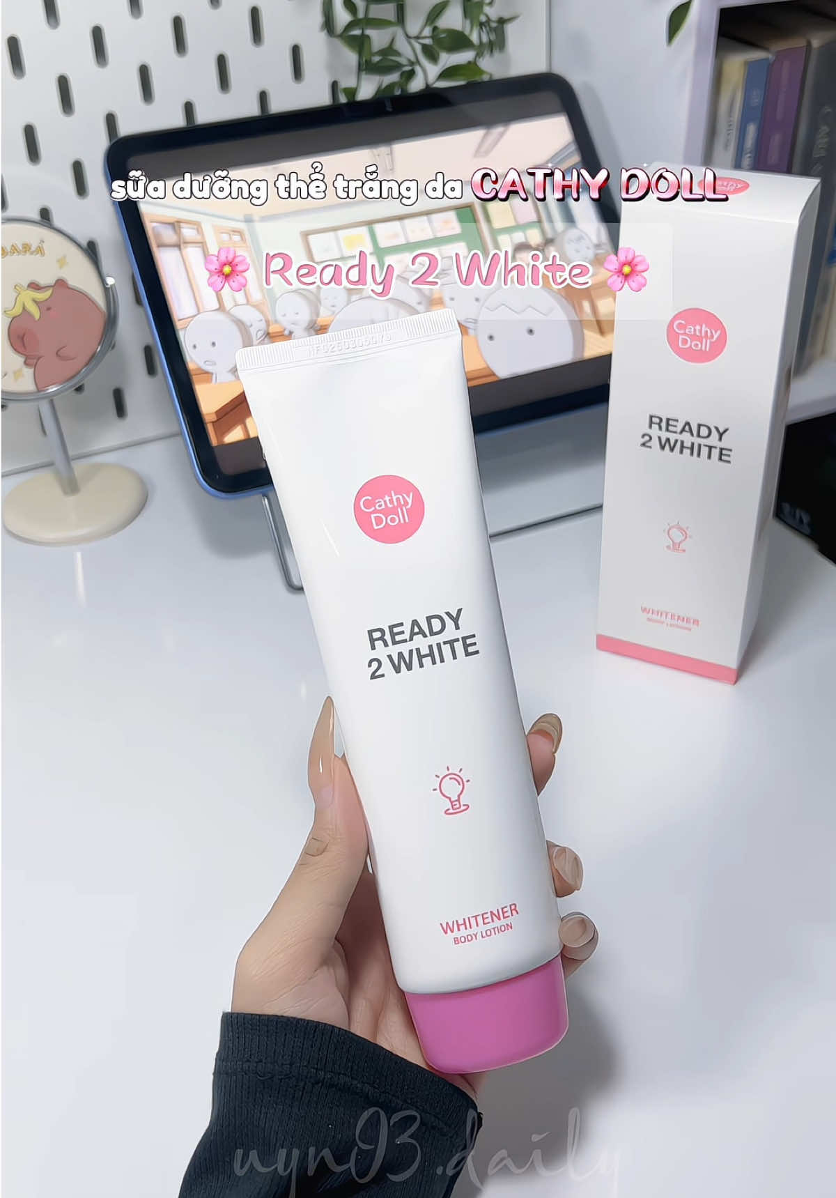 🌸 dưỡng trắ.ng da đón Tết thui mấy bà ơi - Sử dụng làm kem makeup body khi đi chơi, đi tiệc được luôn nè ❤️ #ready2white #trangda #cathydoll #xuhuongtiktok #uyn03daily 