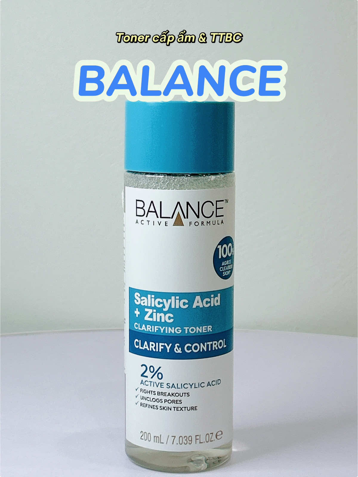 Toner cấp ẩm & Tẩy TBC BALANCE 🩵 #balance #balancetoner #skincare #xuhuong #viral 