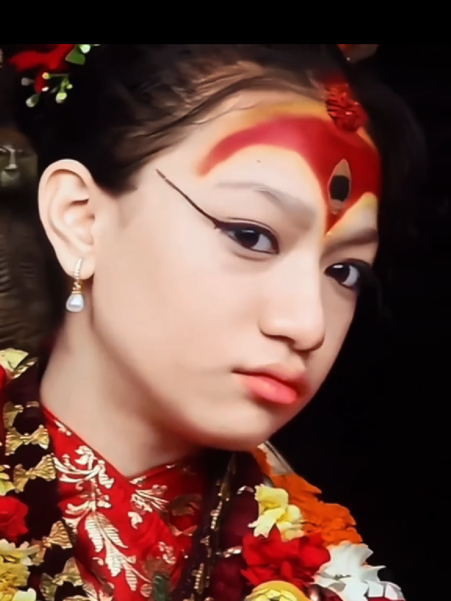 Living Goddess .  Kumari #nihira#kumari #nepal #patan #goddess