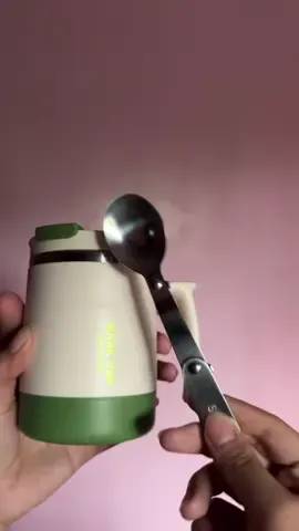 When your mug comes with its own spoon 🥄☕️ #coffeemug #mug #coffeelover #hotandcold #insulatedtumbler 