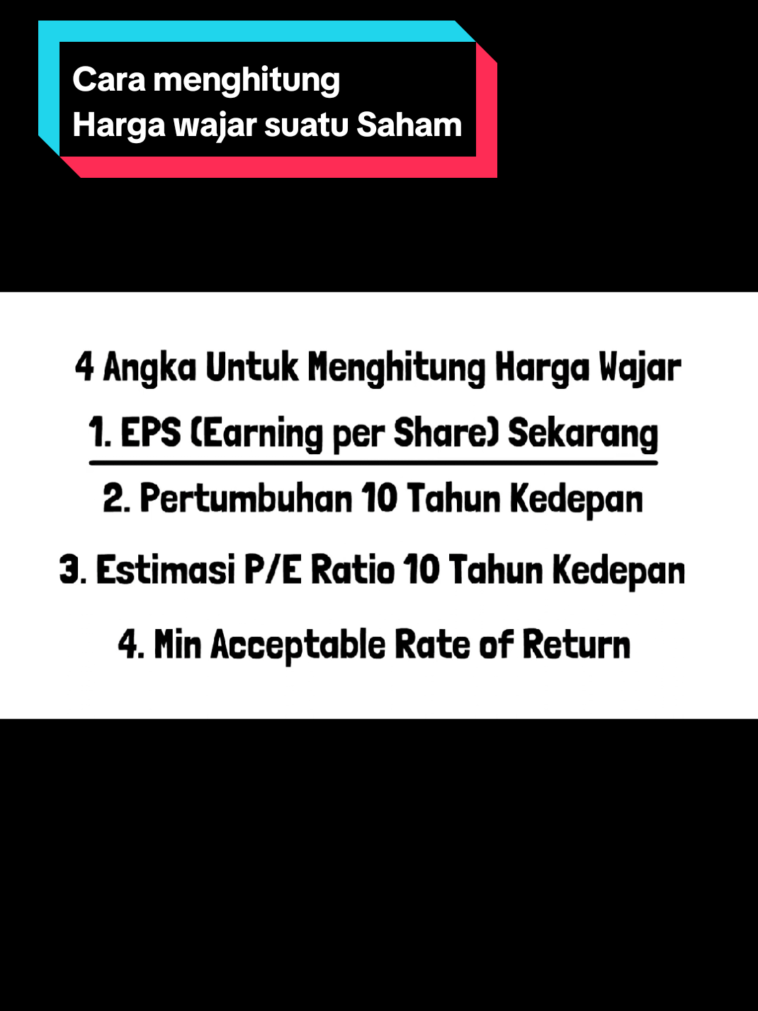 Cara menghitung harga wajar suatu saham. dan rumus apa saja yg harus di gunakan? sumber YouTube Finjourney #edukasitiktok #edukasiinvestasi #saham 
