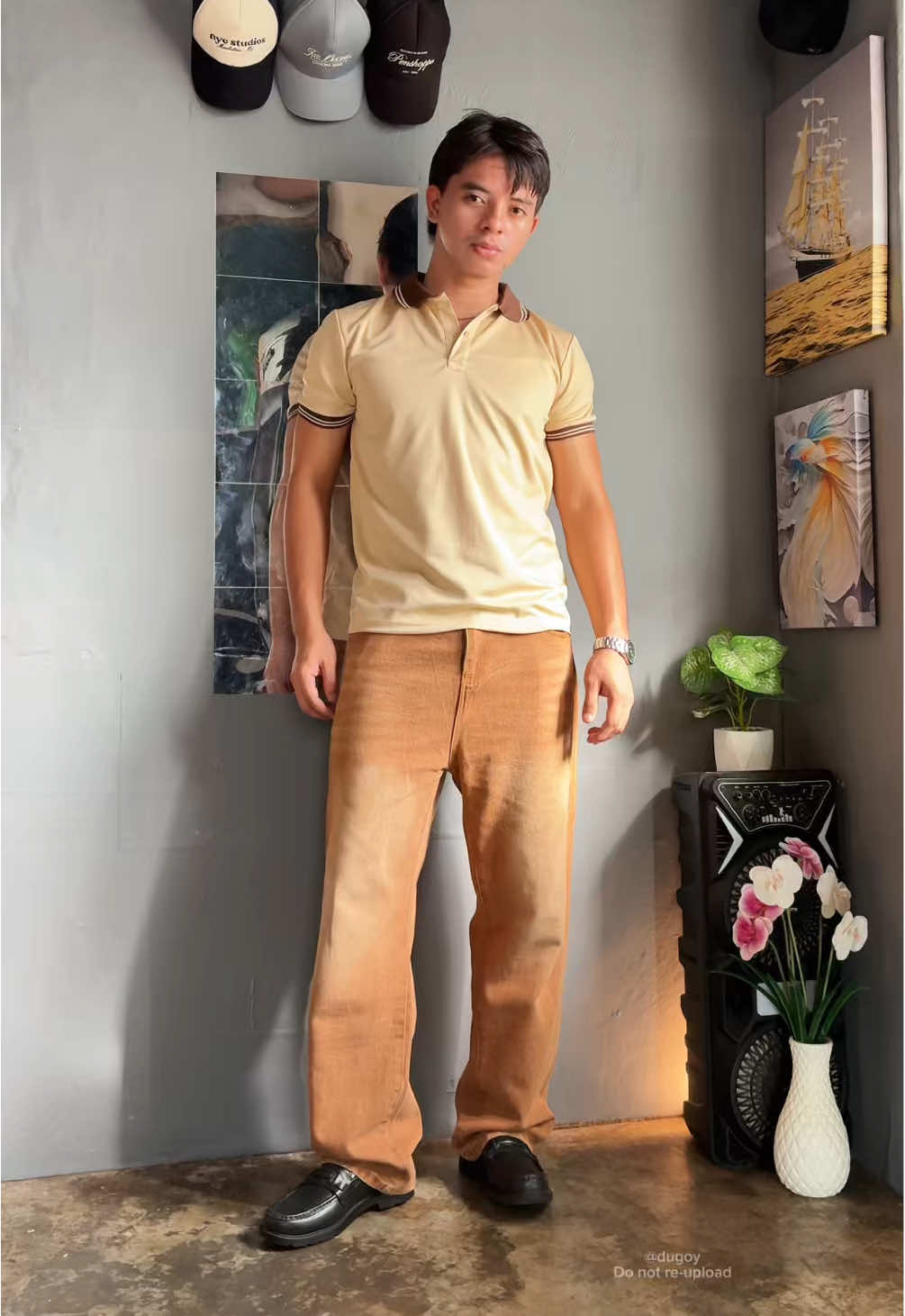 Finally able to wear this kind of outfit! 🗣️🫣 || lowkey obsessed with this color palette — (1005-Khaki) polo! << 👀🤝 #polo #poloshirt #tiktokfinds #outfitideas #fyp 