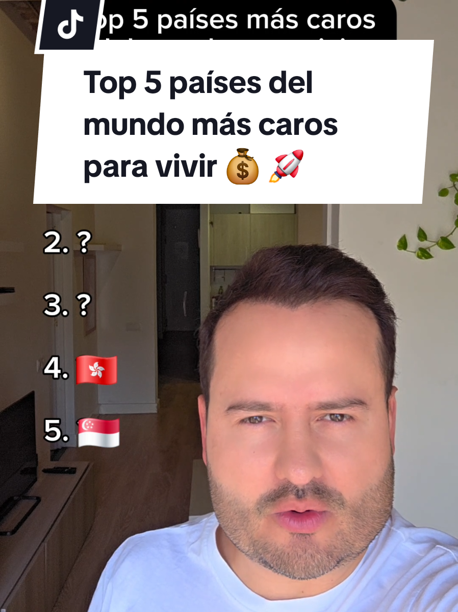 Top 5 países más caros del mundo para vivir. Estos son los 5 países más caros del mundo para vivir y la verdad el número 1 me sorprendió bastante   En el número 5 está Singapur 🇸🇬, un país increíble pero con un costo de vida altísimo, especialmente en vivienda y transporte.   En el número 4 está Hong Kong 🇭🇰, donde los arriendos son de los más caros del mundo y la comida también tiene precios elevados.   En el número 3 está Suiza 🇨🇭, un país con gran calidad de vida, pero donde todo, desde un café hasta un apartamento, es muy costoso.   En el número 2 está Nueva York, en Estados Unidos 🇺🇸, donde el costo de vida es casi el doble que en otras ciudades americanas. Y ya sé que no es un país pero es imposible no mencionar a Nueva York en este top.   💡 Y antes de darle el número 1, tenga en cuenta algo: Si usted empieza a invertir desde temprano y con un buen plan de inversión, usted podría jubilarse en cualquiera de estos países, por más caros que sean.  Yo llevo 10 años viajando por el mundo viviendo de mis negocios e inversiones y le digo por experiencia que no sólo es posible lograrlo sino que superar el salario de cualquier empresa no es tan difícil como parece. Hay que luchar por vivir la vida bajo nuestros propios términos. Y finalmente el número 1, que la verdad no me lo esperaba, es Mónaco 🇲🇨, el país más caro del mundo para vivir, donde hasta un apartamento pequeño puede costar millones de dólares. Comente invertir en este video, si quiere empezar a transformar su realidad financiera  #riqueza #wealth #finanzaspersonales #comoinvertir #interescompuesto 