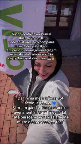 Câți dintre voi ați veni la un eveniment organizat de mine în Tecuci? 😍 Scrieți în comentarii “VIN” dacă ați fi prezenți! #foryoupage❤️ #tecuci 