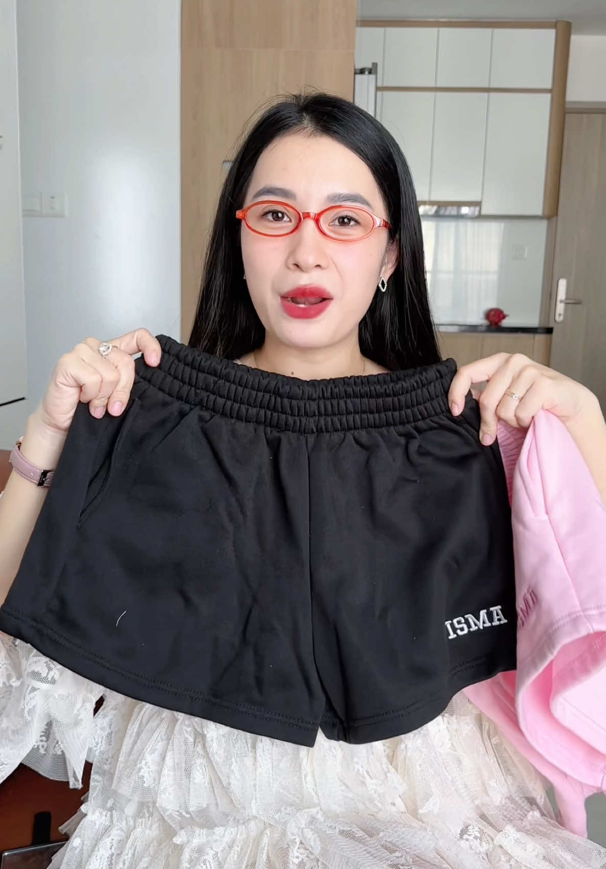 Quần Đùi Nữ Nỉ Bông INSOMNIA ống rộng #hanghipshop 