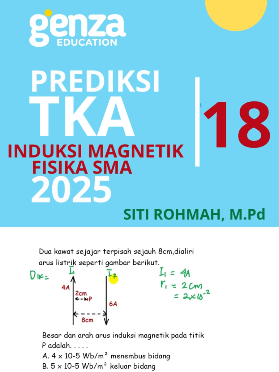 Prediksi TKA FISIKA SMA -Induksi Magnetik #tkasma #bimbelterbaik  #bimbeldibintaro #bimbelsma #bimbelutbk 