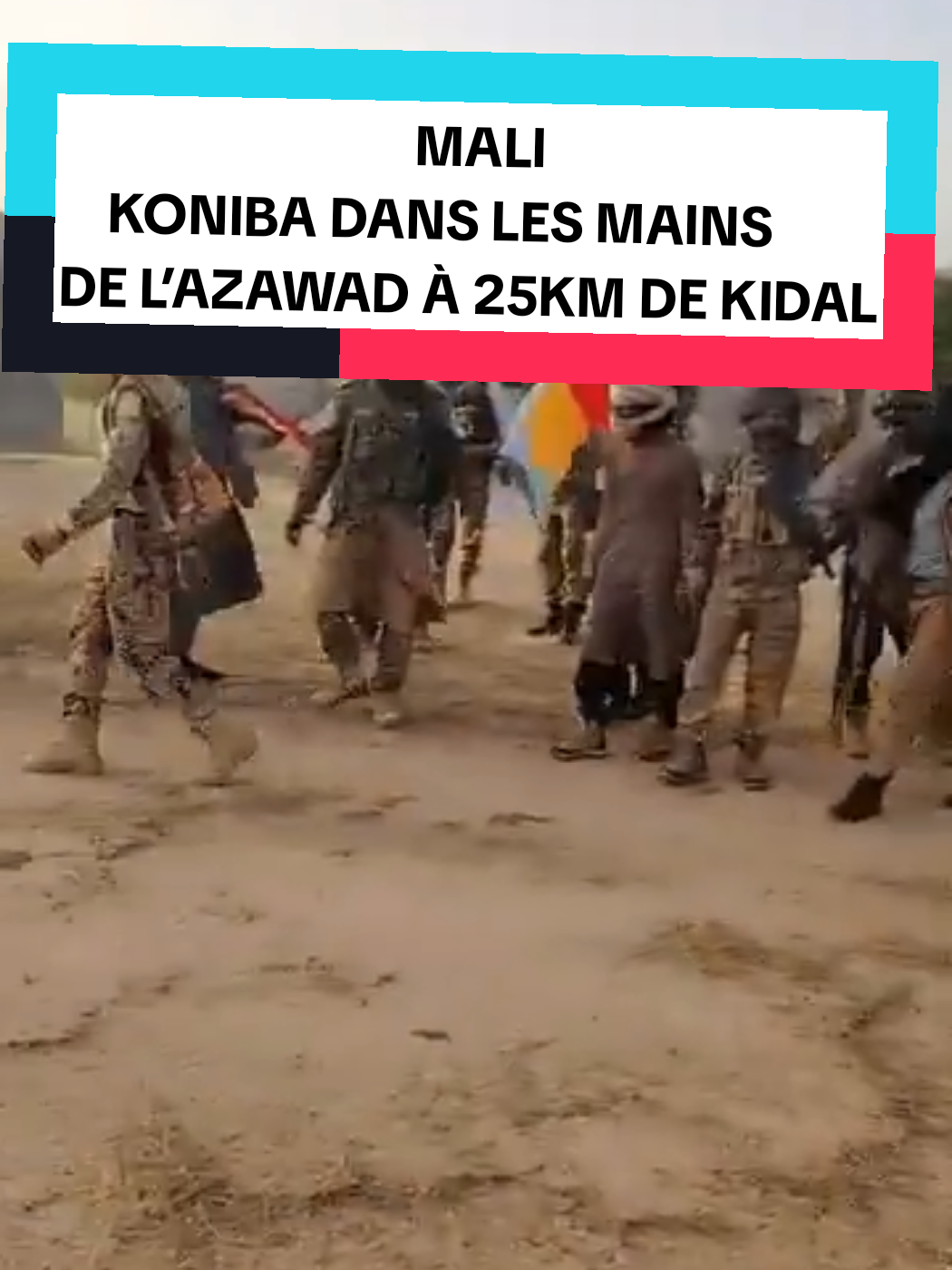 Le Front de libération de l'Azawad a reprit le contrôle de la ville de Koniba.  Kidal, n'est plus qu'à 25km des combats et les forces de l'armée sont de plus en plus isolées. #malitiktok🇲🇱 #mali #assimigoïta🇲🇱 