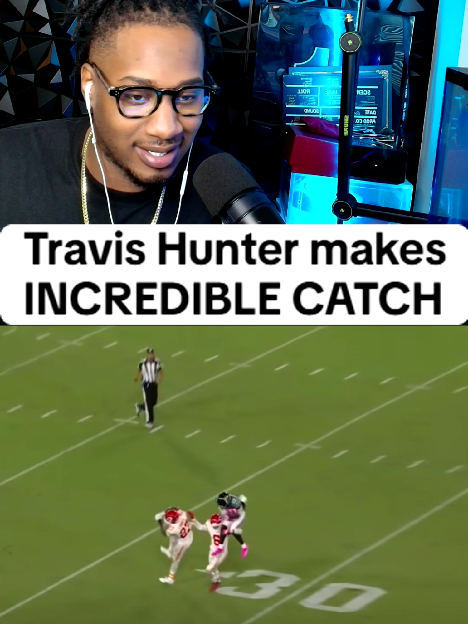 Travis Hunter makes INCREDIBLE CATCH Reaction. #travishunter #reaction #viral #fyppppppppppppppppppppppp