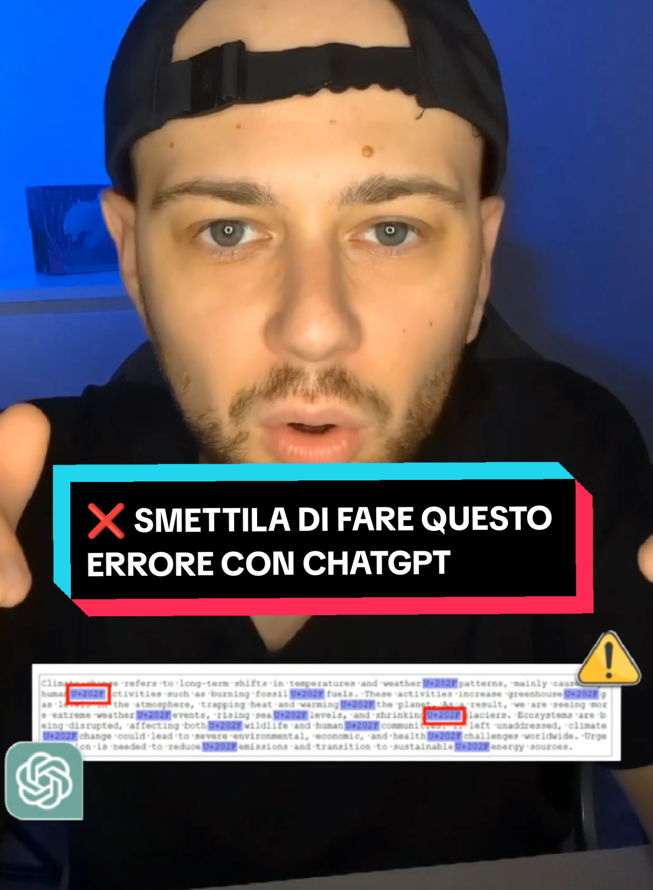 ❌ Smettila di copiare e incollare da ChatGPT come se nessuno se ne accorgesse! ChatGpt ora lascia filigrane invisibili nei testi, tipo doppi spazi e micro-pattern, e si vede subito Se vuoi usare l'Al, personalizza e umanizza! #chatgpt5 #aihuman #ai 