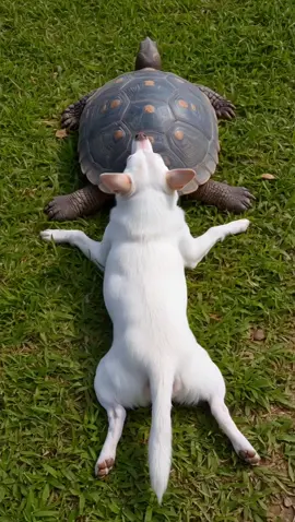 dog and turtle #viral #funny 
