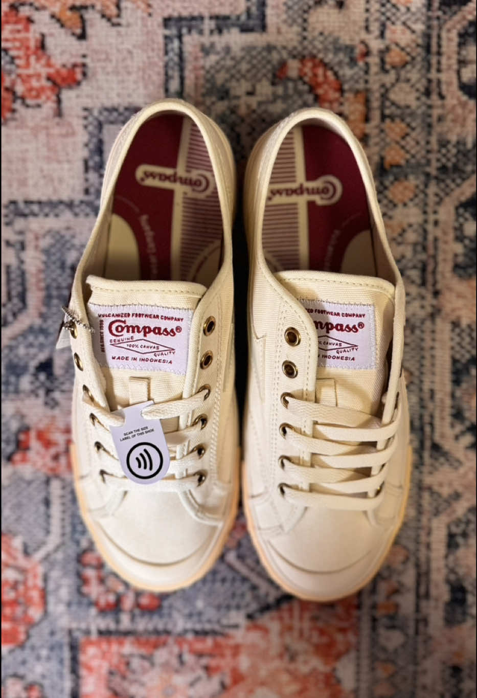 Compass Gazelle Low Cream #sepatucompass #compassgazelle #fyp 