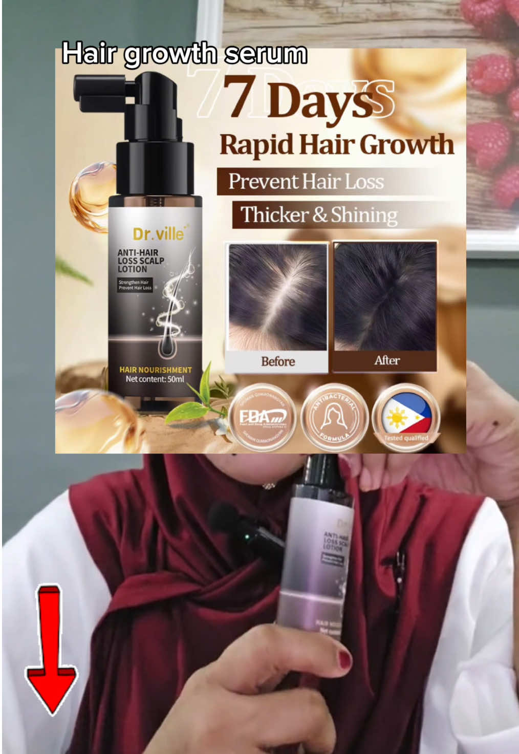 Dr. Ville Hair Growth Serum #fyp #sg #singapore #CreateToWin 