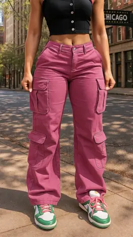 GILIPUR Y2K Women's Plain High#cargopants #womenpants #tiktokshopblackfriday #spotlightfinds #highwaist 