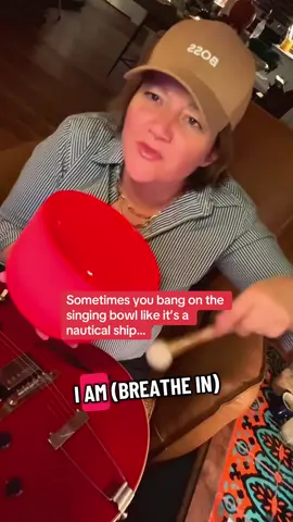 Sometimes you bang on the singing bowl like it’s a nautical ship… #chakra #root #red #singingbowl #iam 