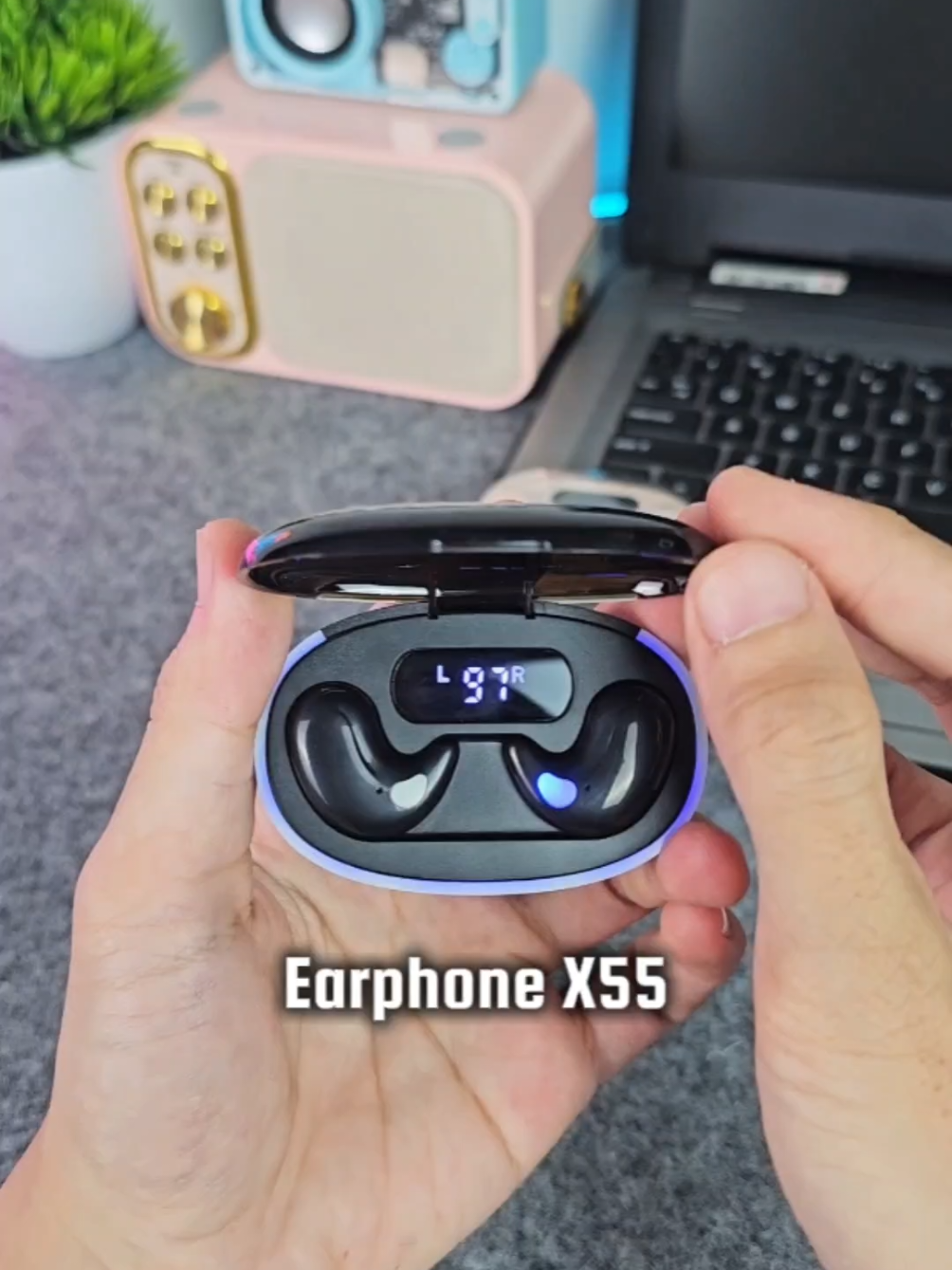 Earphone Tidur x55 #tws #earphonebluetooth #headsetbluetooth #twsbluetooth #x55