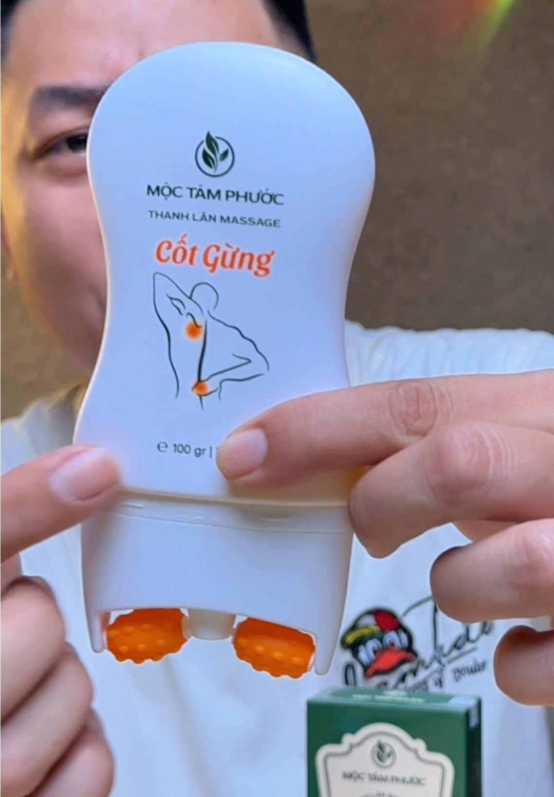 Thanh lăn massage cốt gừng Mộc Tâm Phước cao cấp, hỗ trợ giảm nhức mỏi cơ thể