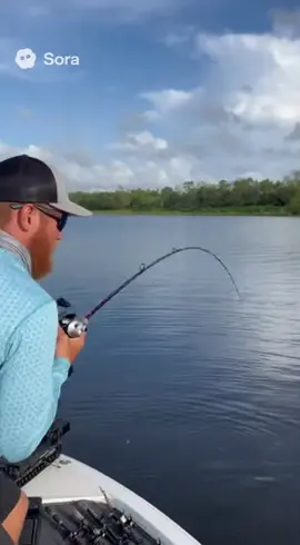 dude catches massive bass #fyo #sora #ai #fishing #viral 