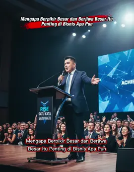 Mengapa berpikir Besar dan berjiwa besar itu penting dalam bisnis apapun. #bisnisjaringan #multilevelmarketing #MLM #networkmarketing #mlm 