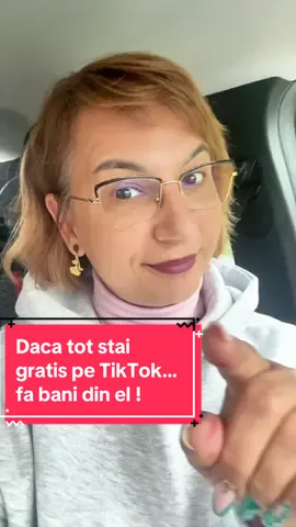 Dacă tot pierzi ore pe TikTok, măcar fă bani din ele. 💸 Eu lucrez de acasă, în română, fără șef și câștig lunar în euro. Vrei și tu? Scrie-mi •INFO• în privat. 🔥 #jobonline #femeiputernice #romaniinlume #lucrudecasa #businessonline    