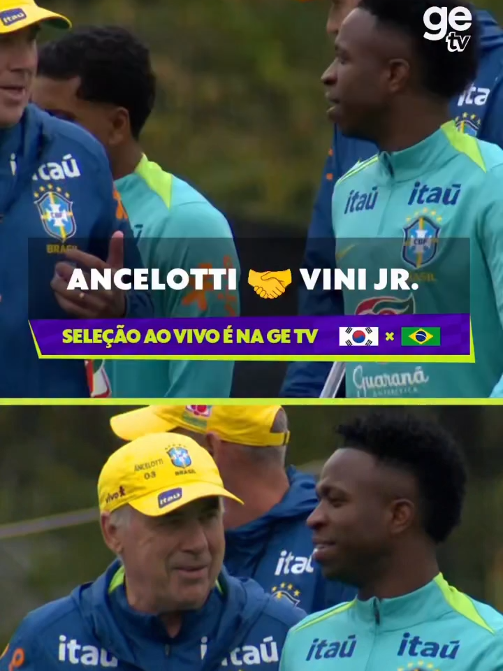 Rever Ancelotti e Vini Jr. é sempre uma alegria pra quem gosta de futebol e do Real Madrid. AURA ✨ ▶️ Assista a Coreia do Sul x Brasil, na sexta, a partir de 7h30, AO VIVO, DE GRAÇA E COM IMAGENS na ge tv! #brasil #seleçãobrasileira #futebol #coreiadosul #ancelotti #viniciusjr #realmadrid