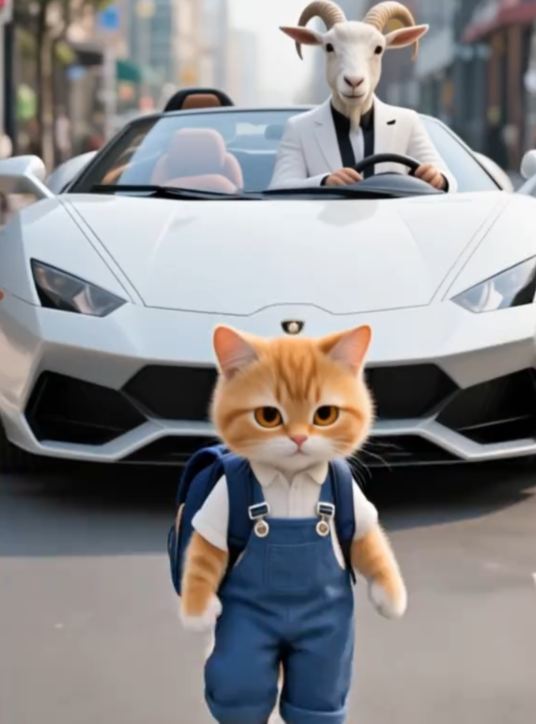 AI GENERATED CAT VIDEO #fyp #foryoupage #viral #catsoftiktok #cat 