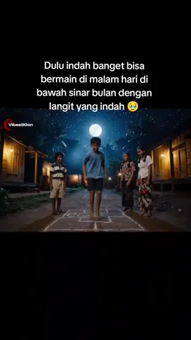 Sekarang udah gak bisa lagi bermain di malam hari di bawah sinar rembulan #Vibes90an #Desa90an #Nostalgia90an #SuasanaDesa #JadulVibes