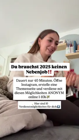 💡 Hier sind 10 Möglichkeiten für dich: 1️⃣ Eigene digitale Produkte erstellen (E-Books, Kurse, Vorlagen) 2️⃣ Fertige digitale Produkte von Unternehmen weiterverkaufen (Reseller-Modelle) 3️⃣ Affiliate-Partnerprogramme nutzen (Provision pro Verkauf) 4️⃣ Dienstleistungen von Firmen bewerben (z. B. Coaching, Software) 5️⃣ Kooperationen mit Marken (gesponserte Beiträge) 6️⃣ Shoutouts verkaufen (Reichweite gegen Bezahlung teilen) 7️⃣ Mitgliedschaften / exklusive Inhalte anbieten (Patreon, Close Friends) 8️⃣ Werbung schalten lassen (z. B. durch Nischenunternehmen) 9️⃣ Dropshipping oder Print-on-Demand über deine Seite promoten 🔟 Eigene Community aufbauen und später in einen Kurs/Newsletter führen Wichtig: Dein Produkt oder deine Themenseite verkauft sich nicht von alleine. Damit du wirklich Ergebnisse siehst, brauchst du: ✅ Eine klare Strategie, um konstant Traffic auf dein Angebot zu lenken ✅ Automatisierte Tools, die dir Zeit sparen und Prozesse übernehmen ✅ Geduld & Konsequenz, um Schritt für Schritt aufzubauen 👉 Genau dabei helfe ich dir. Kommentiere „READY“ und ich schicke dir mein kostenloses Erklärvideo, in dem ich dir zeige, wie du dir 2025 eine profitable Themenseite aufbauen kannst. 🌐✨ #mittiktokgeldverdienen #zuhausegeldverdienen #arbeitenvonüberall #onlinegeldverdienenseriös #elternzeitverlängern 
