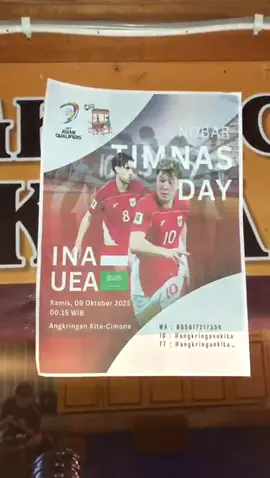 Sorak, tegang, teriak bareng!! Kita semua punya satu harapan yang sama. Untuk Garuda, untuk Indonesia, untuk mimpi ke Piala Dunia 2026. ❤🇮🇩🦅🔥 Saksikan pertandingan pada : 📅 Kamis, 9 Oktober 2025  ⏰ Kick-off : 00.15 WIB 📍 Angkringan Kita, Cimone, (Samping Kampus BSI Cimone)  #nobartimnas #asaitumasihada #garudadidadaku #roadtoworldcup #timnasindonesia🇮🇩 