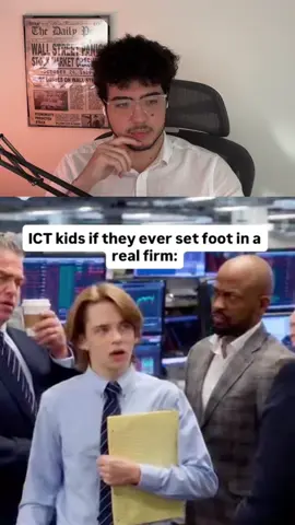 If an ICT trader ever stepped foot on a real trading floor, or spoke to a real trader, they would be laughed out of the room and accused of having single digit IQ. You think the banks are entering on your orderblock or taking out stop losses but you are wrong, you've been lied to and sold a dream.