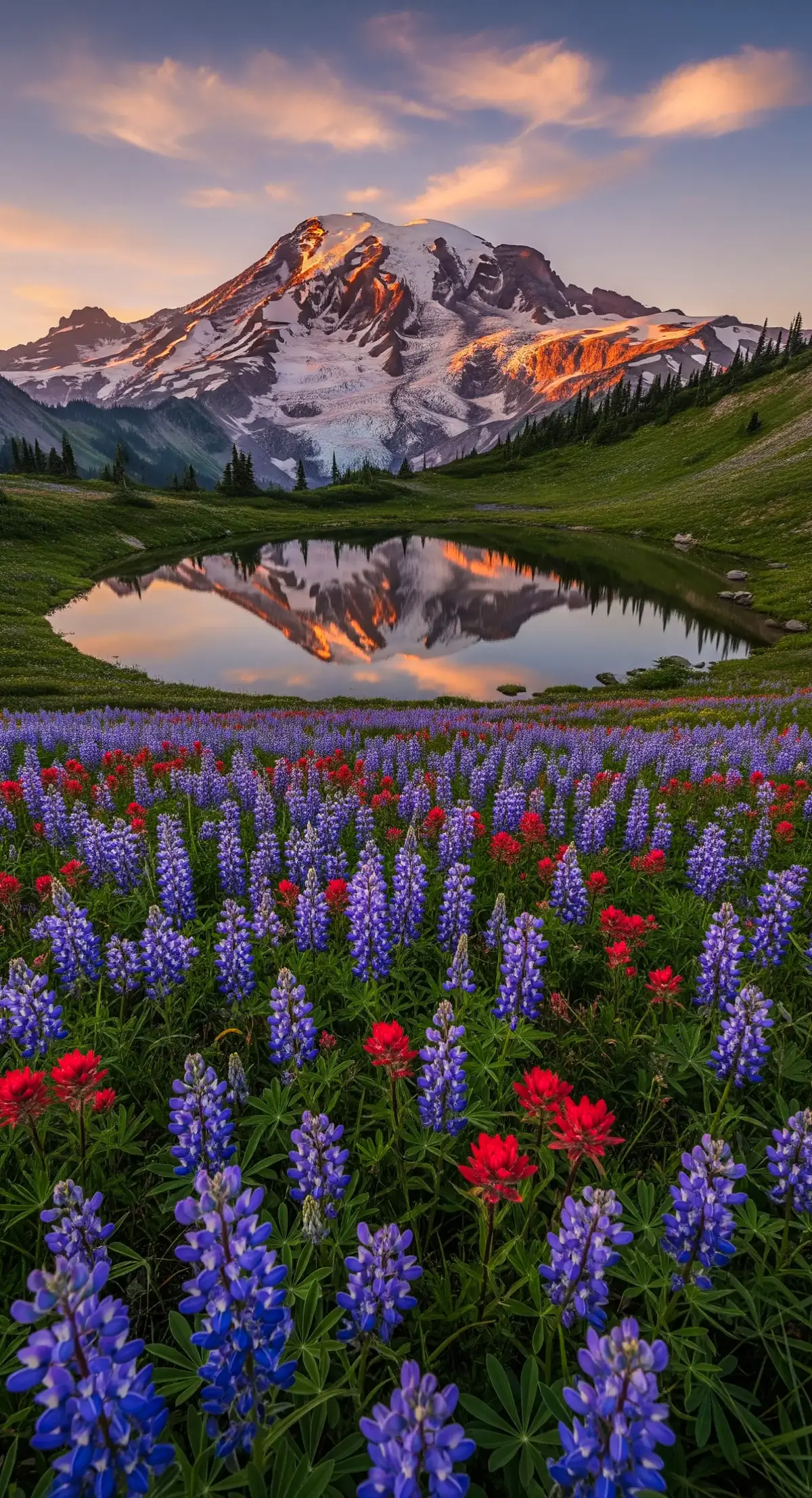 A perfect morning at Rainier. #MountRainier #Washington #Alpine #Travel #Fyp