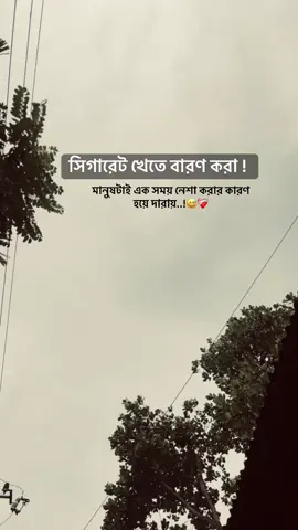 সিগারেট খেতে বারণ করামানুষটাই এক সময় নেশা করার কারণহয়ে দারায়..!😅❤️‍🩹#fyp #foryou #trending #tiktokbangladesh 