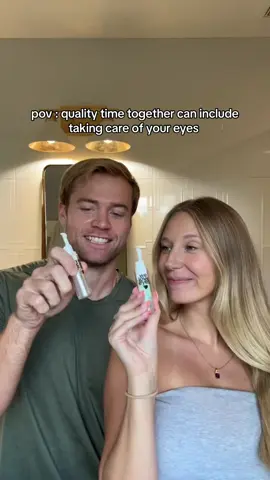 Taking care of your eyes is the best bonding ✨ #eyes #eyecream #eyecare #couplegoals 