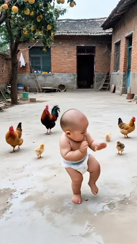 🐔 🐓🐤🐣 #babycute #funny #baby #cute #ai