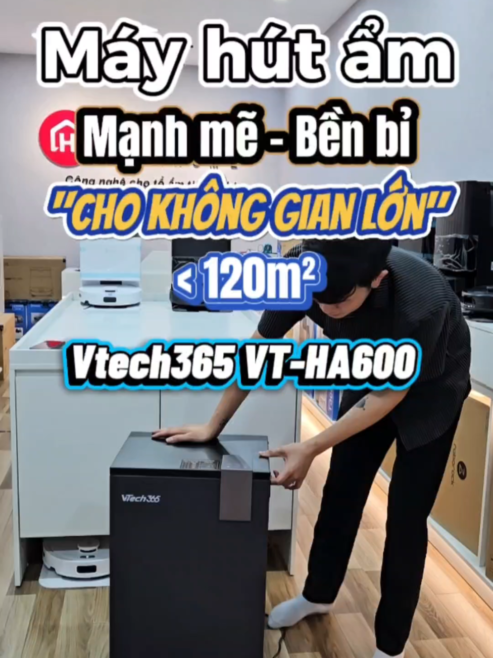 Máy hút ẩm Vtech365 VT-HA600- giải pháp chống nồm ẩm cho không gian lớn dưới 120m², hút 60L/ngày. #reviewdogiadung #mayhutam #mayhutamgiadinh #mayhutamcongnghiep #hiephongtechhome 