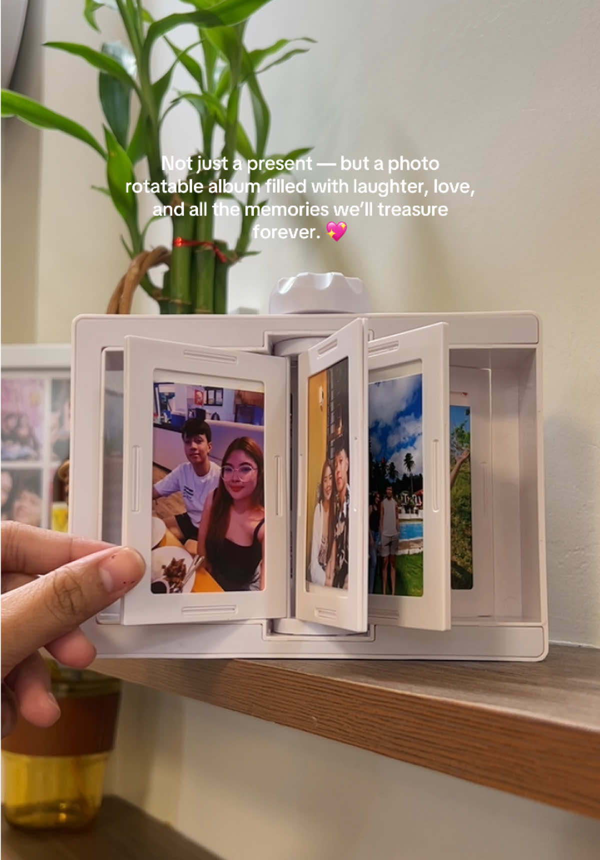 A timeless keepsake gift for the one I love — this photo album is more than pictures, it’s our story captured forever. #giftidea #giftideas #sentimentalgifts #rotatablephotoalbum #anniversarygift 