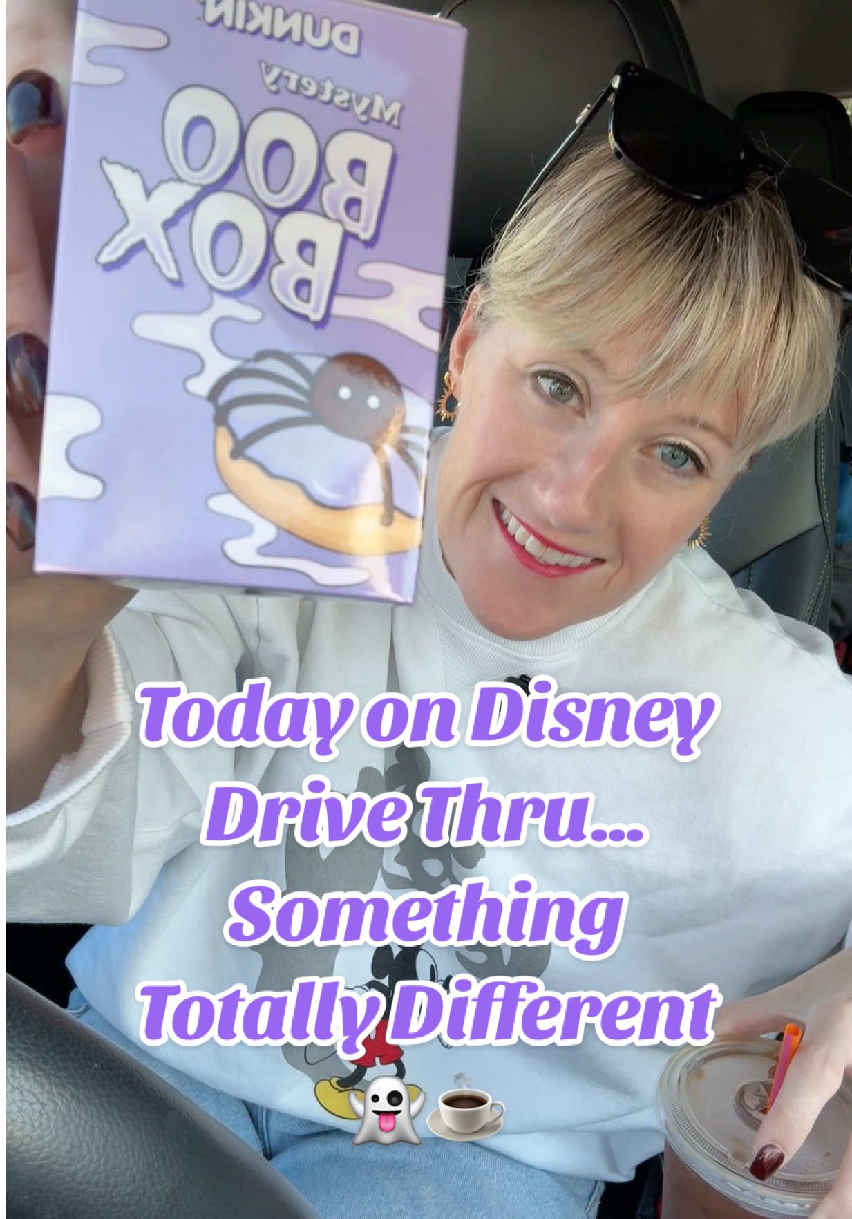 🎃 “Today on Disney Drive Thru… we’re doing something totally different! 👻☕ @Dunkin' just dropped their new Dunkin Mystery Boo Boxes for Halloween — basically blind boxes for coffee lovers! Had to grab one on my way to plan my next Disney trip (because  little treat ✨) Which spooky item from the Boo Box would you want?! #disneydrivethru #dunkindonuts #dunkin #disneycreator 